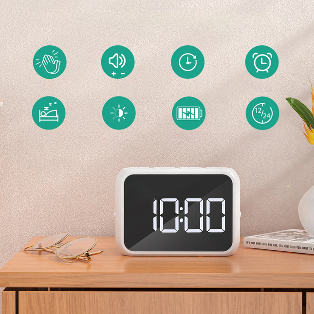 Budzik cyfrowy z funkcją podwójnego alarmu