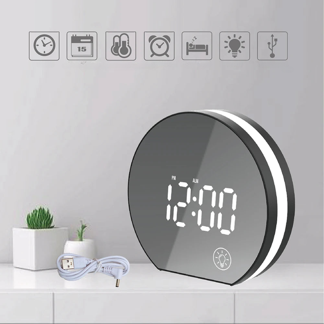Budzik cyfrowy z dużym czytelnym wyświetlaczem