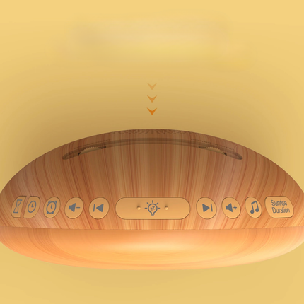 Budzik świetlny z odgłosami natury lampka