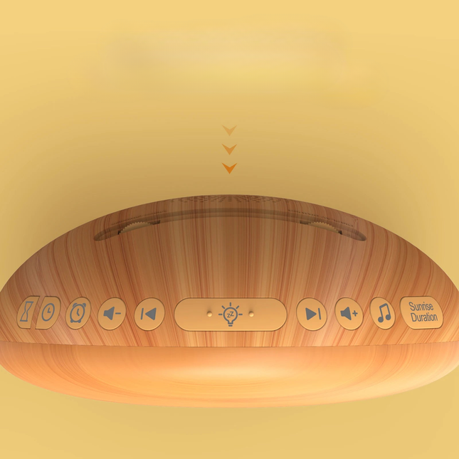 Budzik świetlny z odgłosami natury lampka