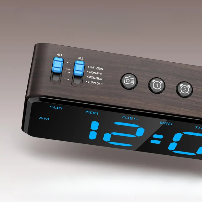 Radiobudzik cyfrowy zasilany sieciowo