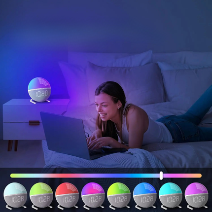 Budzik świetlny z symulacją wschodu słońca