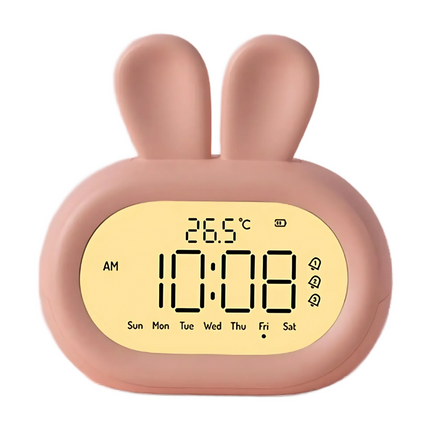 Budzik królik z funkcją lampki nocnej