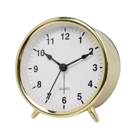Mały cichy budzik analogowy ze wskazówkami