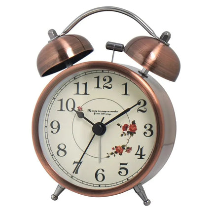 Stylowy budzik retro z motywem kwiatowym