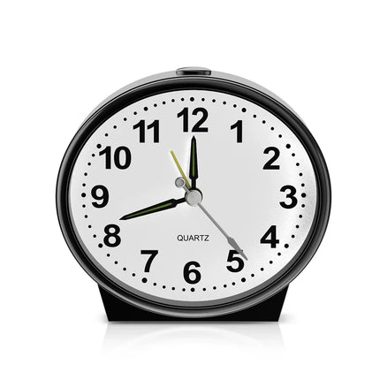 Mały klasyczny budzik analogowy na baterie