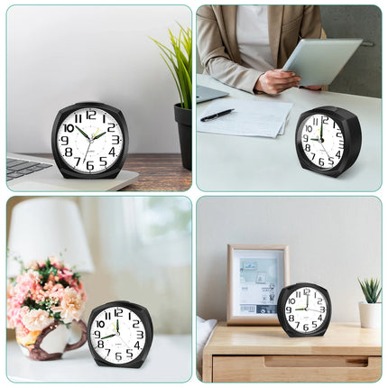 Prosty klasyczny budzik analogowy na baterie