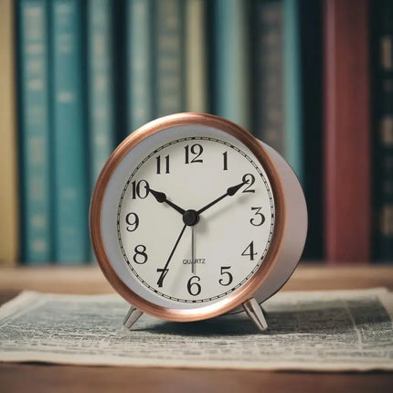 Mały cichy budzik analogowy ze wskazówkami