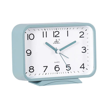 Prostokątny klasyczny budzik analogowy