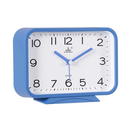 Prostokątny klasyczny budzik analogowy