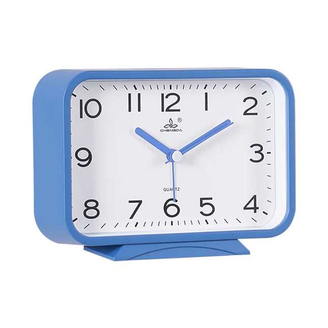 Prostokątny klasyczny budzik analogowy