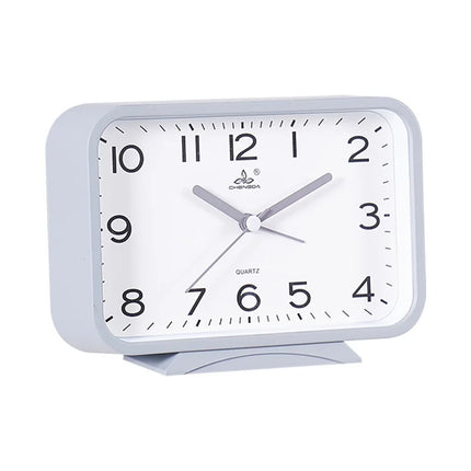 Prostokątny klasyczny budzik analogowy