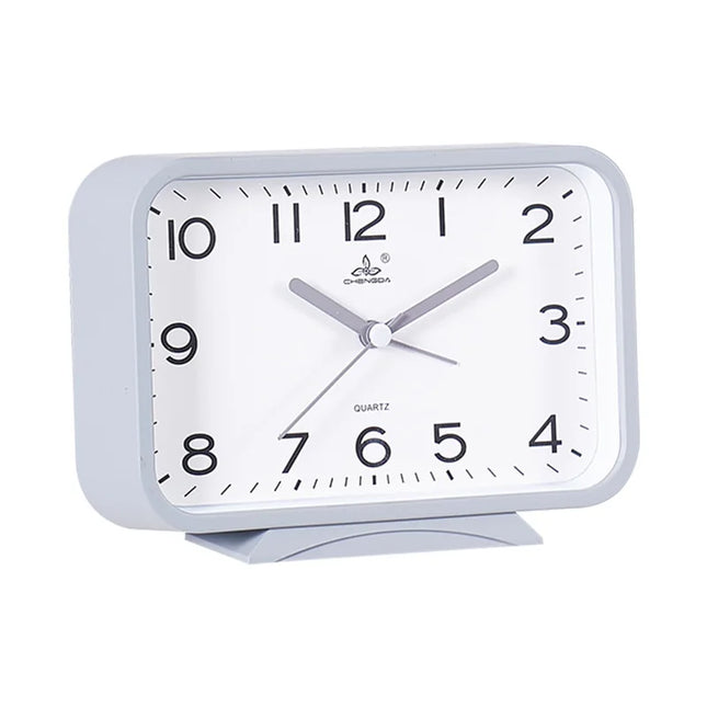 Prostokątny klasyczny budzik analogowy