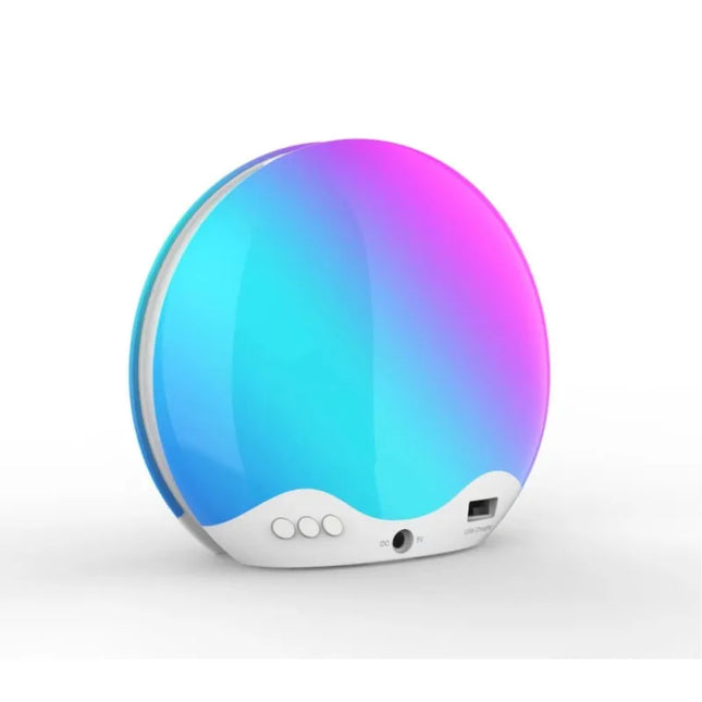 Budzik z lampką nocną zmieniającą kolory