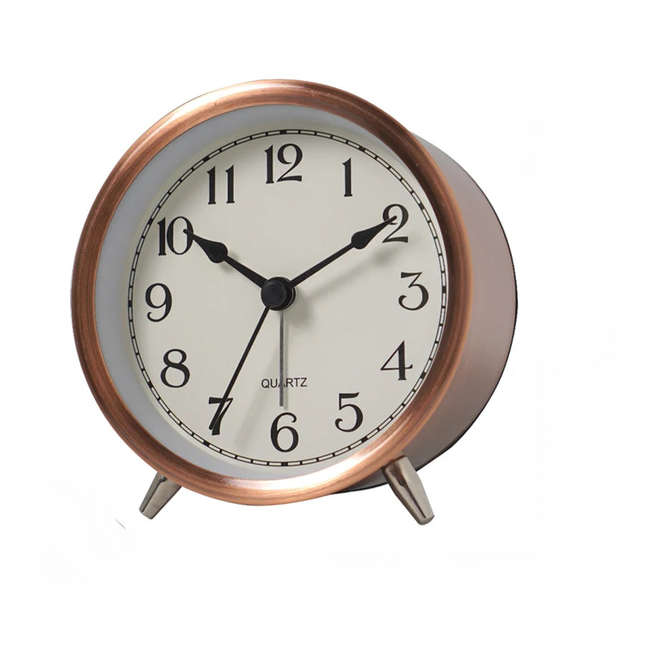 Mały cichy budzik analogowy ze wskazówkami