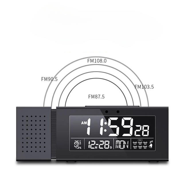 Radiobudzik cyfrowy z podświetlanym wyświetlaczem
