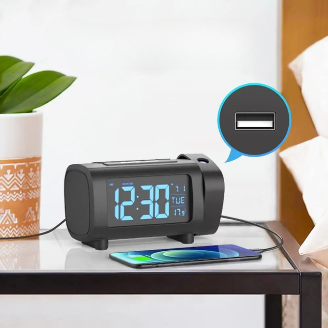 Radiobudzik z projektorem godziny na sufit