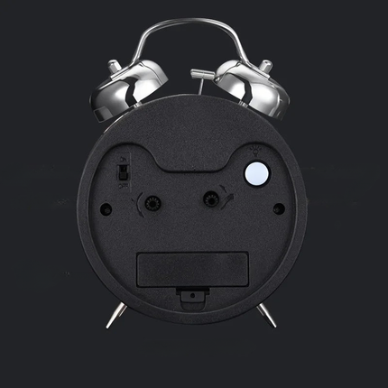 Metalowy budzik retro z głośnym alarmem