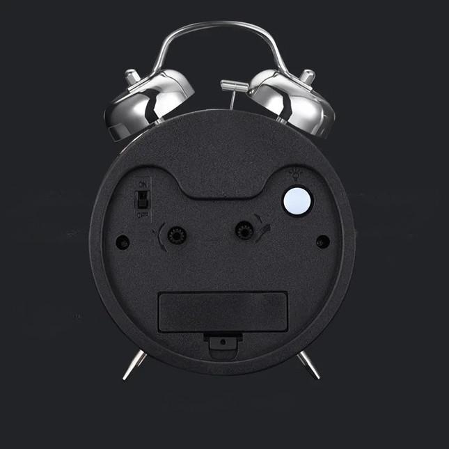 Metalowy budzik retro z głośnym alarmem