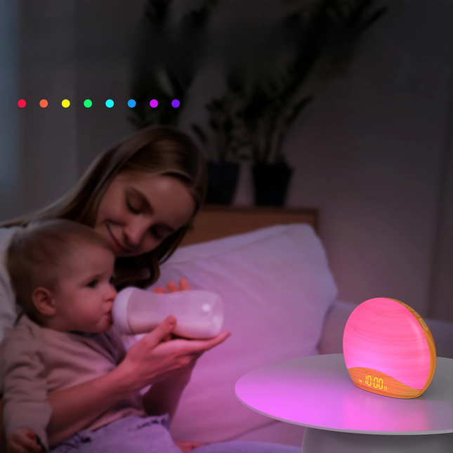 Budzik świetlny z odgłosami natury lampka