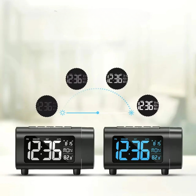Radiobudzik z projektorem godziny na sufit