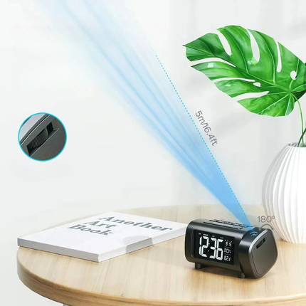 Radiobudzik z projektorem godziny na sufit