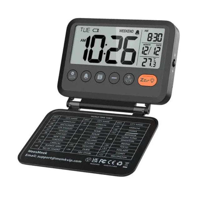 Mały cyfrowy budzik turystyczny składany