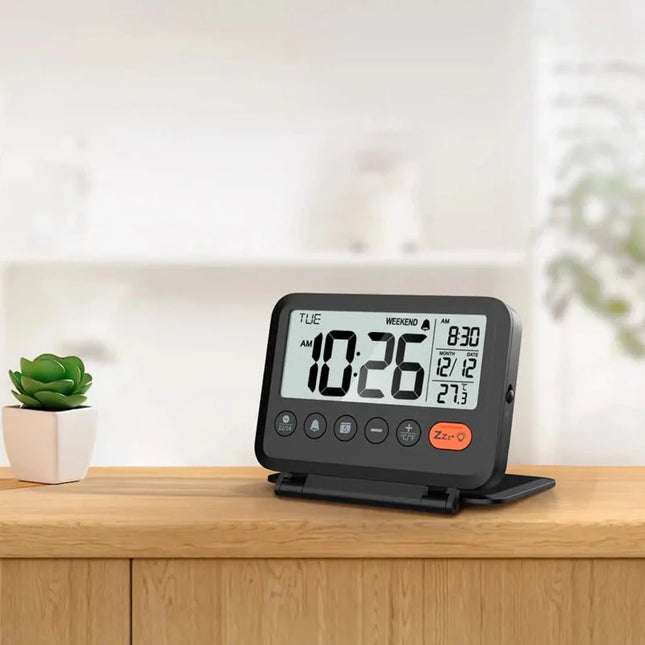 Mały cyfrowy budzik turystyczny składany