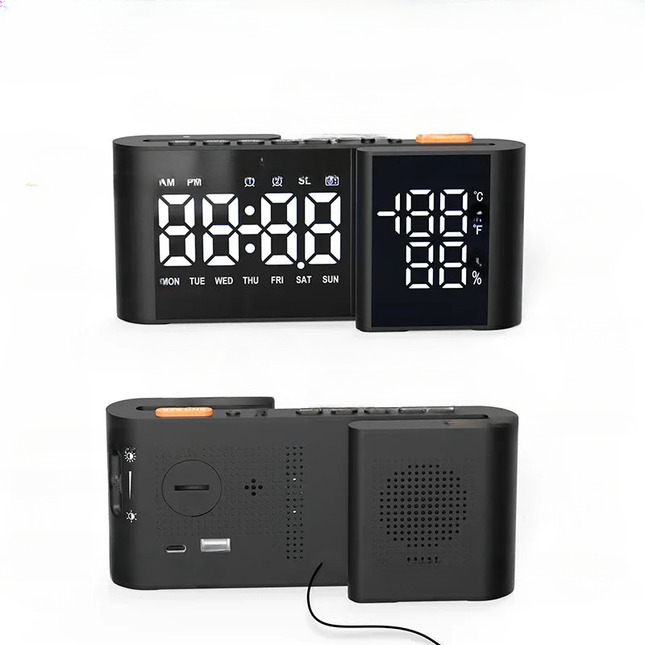 Radiobudzik cyfrowy z termometrem
