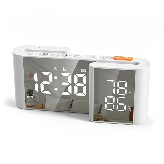Radiobudzik cyfrowy z termometrem