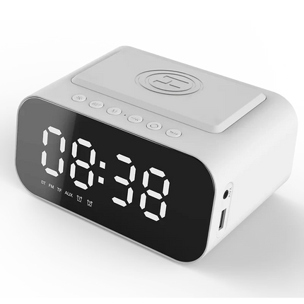 Radiobudzik z bezprzewodową ładowarką indukcyjną