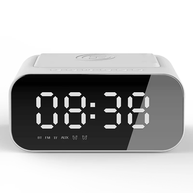 Radiobudzik z bezprzewodową ładowarką indukcyjną