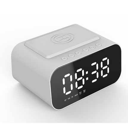 Radiobudzik z bezprzewodową ładowarką indukcyjną