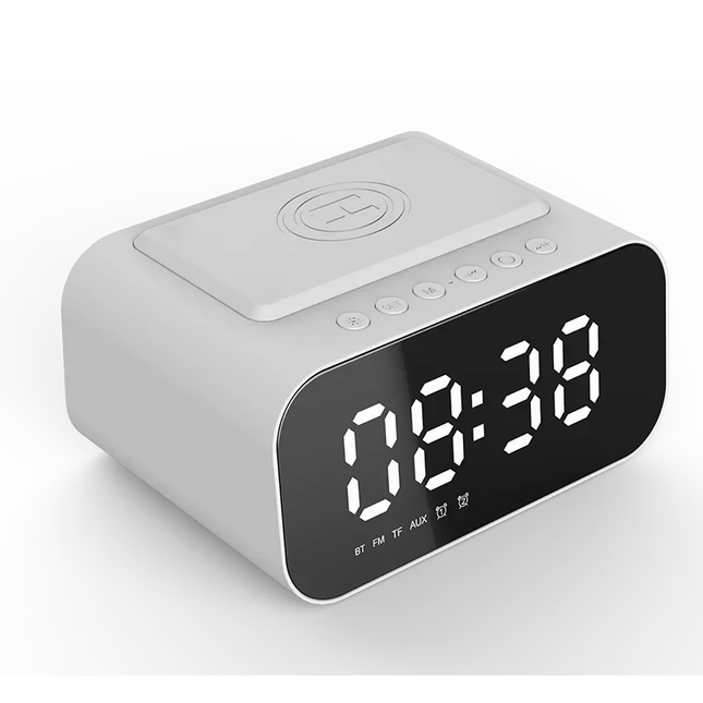 Radiobudzik z bezprzewodową ładowarką indukcyjną