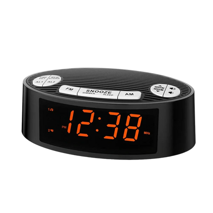 Elektroniczny radiobudzik z dużym wyświetlaczem LED