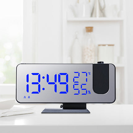 Designerski radiobudzik z projektorem i radiem