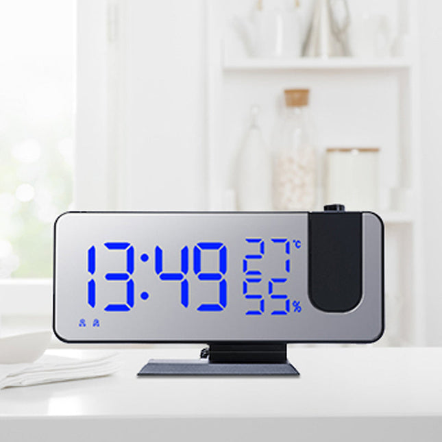 Designerski radiobudzik z projektorem i radiem