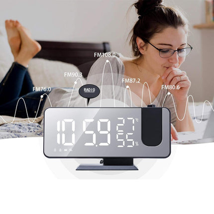 Radiobudzik z projektorem i termometrem