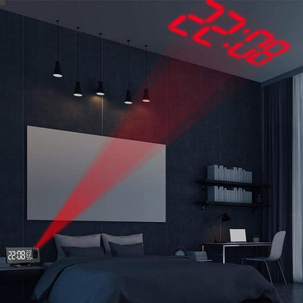 Radiobudzik z projektorem i termometrem