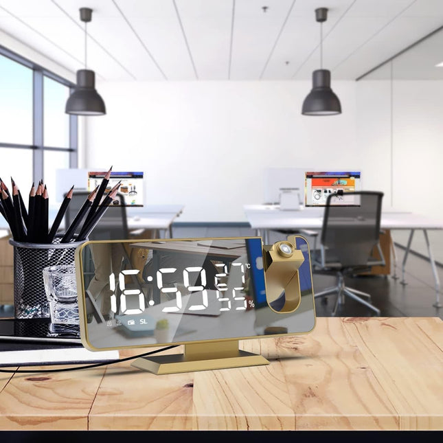 Nowoczesny radiobudzik z projektorem czasu