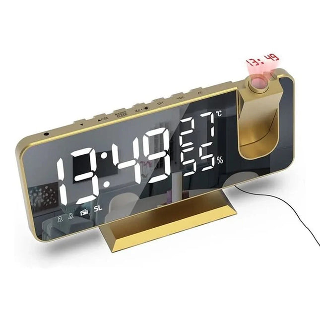 Nowoczesny radiobudzik z projektorem czasu