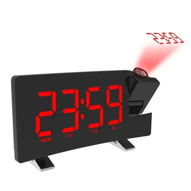 Radiobudzik z czerwonym projektorem godziny