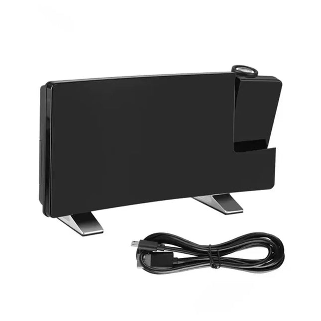 Radiobudzik z projektorem zasilany przez USB