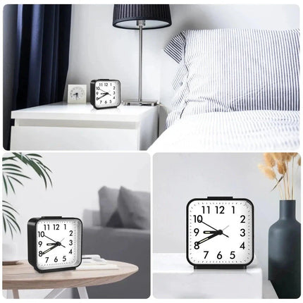 Analogowy budzik kwarcowy z podświetleniem tarczy