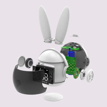 Budzik cyfrowy z uszami królika