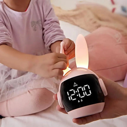 Budzik cyfrowy z uszami królika