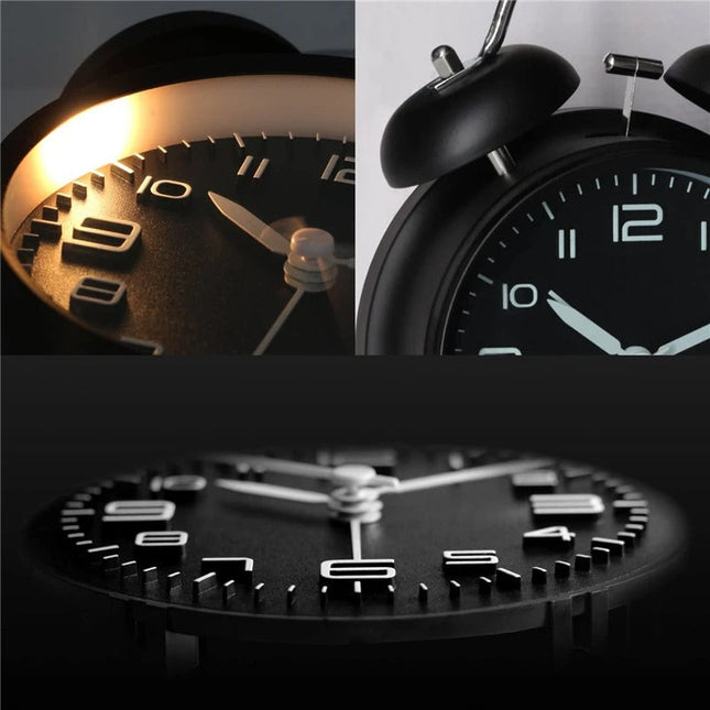 Budzik analogowy retro z dzwonkami