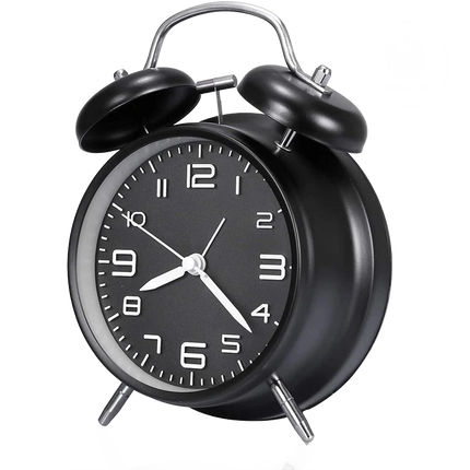 Budzik analogowy retro z dzwonkami