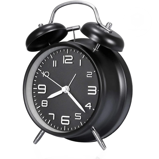 Budzik analogowy retro z dzwonkami