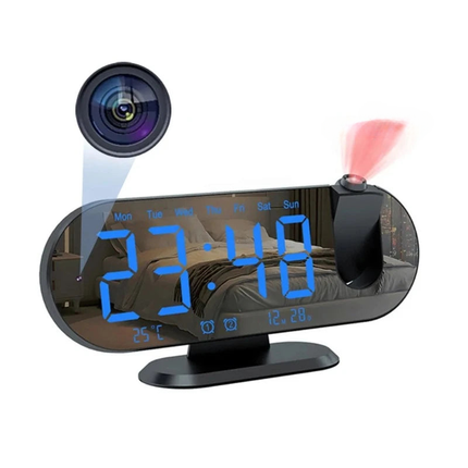 Budzik z kamerą szpiegowską Wi-Fi